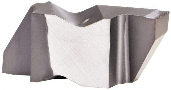 Kennametal - 3125NG K Grade KCU10, 3.18mm Cutting Width Carbide Grooving Insert - 0.15" Max Depth of Cut, Right Hand, 0.0075" Corner Radius, AlTiN Finish - USA Tool & Supply