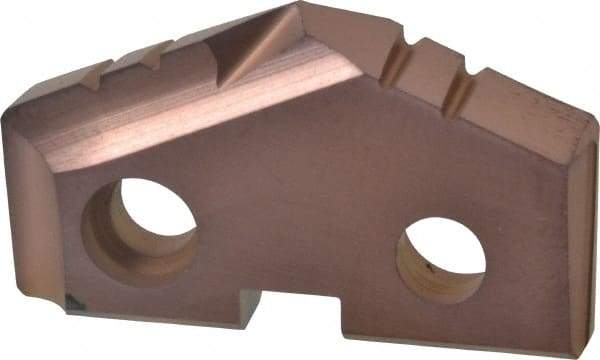 Allied Machine and Engineering - 1-3/32" Diam x 3/16" Thick, Seat Code 2, 132° Included Angle Spade Drill Insert - AM200 Coated, Cobalt, Grade Super Cobalt, Series GEN2 T-A - USA Tool & Supply