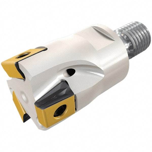 Iscar - 3/4" Cut Diam, 0.315" Max Depth of Cut, 1.18" OAL, Indexable Square Shoulder End Mill - T490 LN.T 0804 Inserts, M10 Modular Connection, 90° Lead Angle, Through Coolant, Series Helitang - USA Tool & Supply