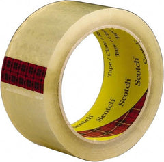 3M - 2" x 55 Yd Clear Rubber Adhesive Sealing Tape - Polypropylene Film Backing, 2.6 mil Thick, 60 Lb Tensile Strength, Series 3743 - USA Tool & Supply