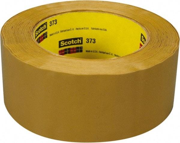 3M - 3" x 55 Yd Natural (Color) Rubber Adhesive Sealing Tape - Polypropylene Film Backing, 2.5 mil Thick, 60 Lb Tensile Strength, Series 373 - USA Tool & Supply