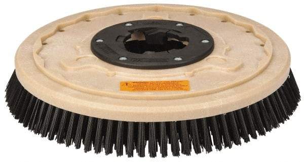 PRO-SOURCE - 17" Diam Scrubbing Brush - 15" Machine, 1-1/2" Trim Length, Black Pad, Polypropylene - USA Tool & Supply