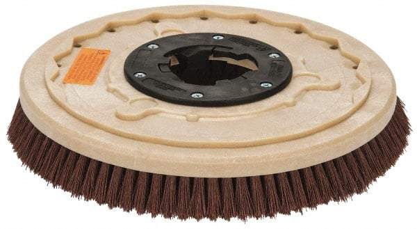 PRO-SOURCE - 17" Diam Stripping Brush - 15" Machine, 1-1/2" Trim Length, Black Pad, Silicone Carbide & Nylon - USA Tool & Supply