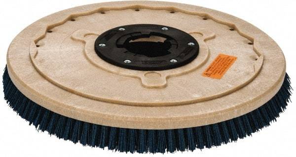 PRO-SOURCE - 20" Diam Scrubbing Brush - 20" Machine, 1-1/2" Trim Length, Blue Pad, Silicone Carbide & Nylon - USA Tool & Supply