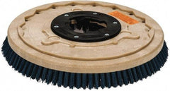 PRO-SOURCE - 17" Diam Scrubbing Brush - 15" Machine, 1-1/2" Trim Length, Blue Pad, Silicone Carbide & Nylon - USA Tool & Supply