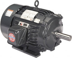 US Motors - 3 hp, TEFC Enclosure, No Thermal Protection, 1765, 1455 RPM, 208-230/460 & 190/380 Volt, 60/50 Hz, Three Phase Premium Efficient Motor - Exact Industrial Supply