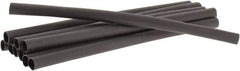 3M - 6" Long, 3:1, Polyolefin Heat Shrink Electrical Tubing - Black - USA Tool & Supply