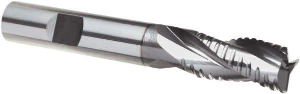 Guhring - 5/16", 13/16" LOC, 5/16" Shank Diam, 2-1/2" OAL, 3 Flute, Solid Carbide Square End Mill - Single End, Uncoated, Spiral Flute, 29/30/31° Helix, Centercutting, Right Hand Cut, Right Hand Flute, Series 4266 - USA Tool & Supply