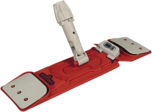 Unger - 15-3/4" Long x 4-1/4" Wide Nylon Plastic Flat Mop Holder - Red & Gray, Socket/Pin - USA Tool & Supply