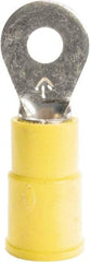 3M - 12-10 AWG Partially Insulated Crimp Connection Circular Ring Terminal - #10 Stud, 1.03" OAL x 0.38" Wide, Copper Contact - USA Tool & Supply