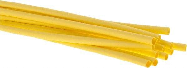 3M - 48" Long, 2:1, Polyolefin Heat Shrink Electrical Tubing - Yellow - USA Tool & Supply