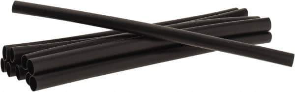 3M - 6" Long, 2:1, Polyolefin Heat Shrink Electrical Tubing - Black - USA Tool & Supply