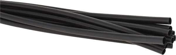 3M - 48" Long, 2:1, Polyolefin Heat Shrink Electrical Tubing - Black - USA Tool & Supply