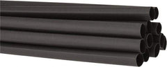 3M - 48" Long, 2:1, Polyolefin Heat Shrink Electrical Tubing - Black - USA Tool & Supply