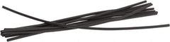 3M - 6" Long, 2:1, Polyolefin Heat Shrink Electrical Tubing - Black - USA Tool & Supply