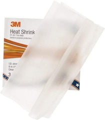 3M - 6" Long, 2:1, Polyolefin Heat Shrink Electrical Tubing - Clear - USA Tool & Supply