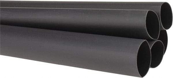 3M - 48" Long, 2:1, Polyolefin Heat Shrink Electrical Tubing - Black - USA Tool & Supply