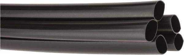 3M - 48" Long, 2.5:1, Polyolefin Heat Shrink Electrical Tubing - Black - USA Tool & Supply