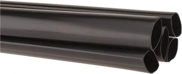 3M - 48" Long, 2.5:1, Polyolefin Heat Shrink Electrical Tubing - Black - USA Tool & Supply