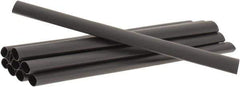 3M - 6" Long, 2:1, Polyolefin Heat Shrink Electrical Tubing - Black - USA Tool & Supply