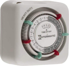 Intermatic - 30 hr Indoor Analog Electrical Timer - 3 On/OF per Day, 125 VAC, 60 Hz, - USA Tool & Supply