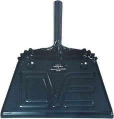 Ability One - 13" Wide Handheld Dustpan - Steel Body, 4" Handle, Black - USA Tool & Supply