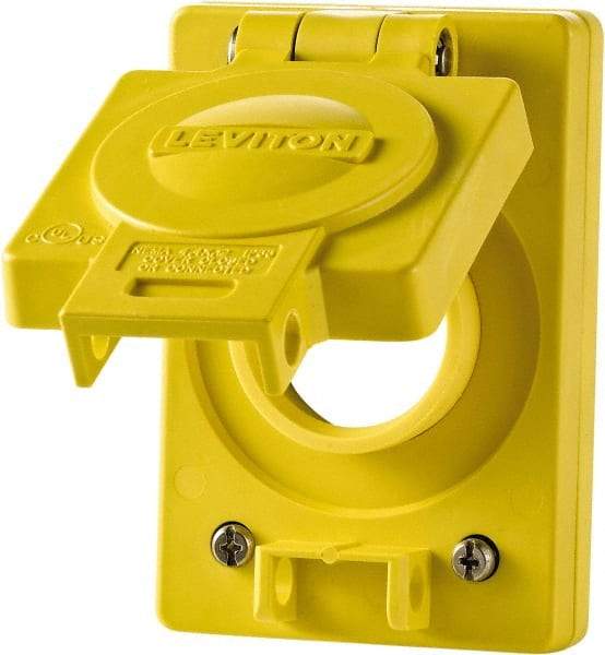 Leviton - 1 Gang, (0) Knockouts, PVC Rectangle Ceiling Box - 4" Overall Height x 4" Overall Width - USA Tool & Supply