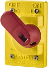 Leviton - Electrical Outlet Box Valox Switch Cover - Includes Manual Motor Starters - USA Tool & Supply