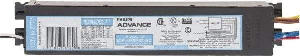 Philips Advance - 4 Lamp, 120-277 Volt, 0.50 to 0.93 Amp, 0 to 39 Watt, Programmed Start, Electronic, Nondimmable Fluorescent Ballast - 0.88, 0.90 Ballast Factor, T8 Lamp - USA Tool & Supply