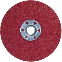 ‎7″ × 5/8″-11 Red Heat F981 Fiber Disc 50 Grit Ceramic Alumina - USA Tool & Supply