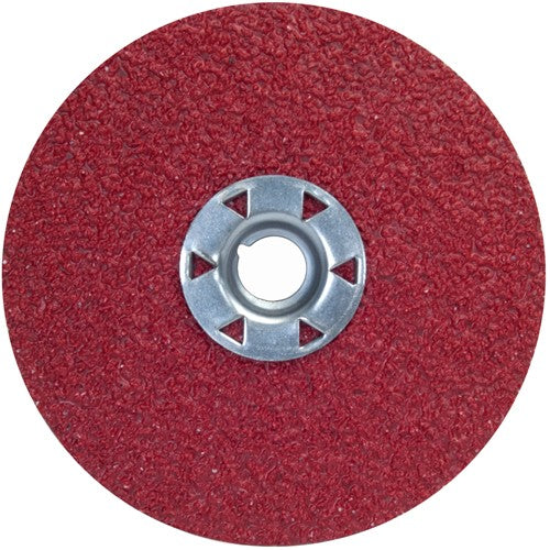‎7″ × 5/8″-11 Red Heat F981 Fiber Disc 60 Grit Ceramic Alumina - USA Tool & Supply