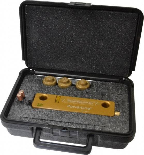 Laser Tools Co. - Green Beam Sheave Alignment System - Includes (3) Retro-Reflective Adjustable Alignment Targets, Foam Filled Hard Carry Case, GL80 PowerLine Sheave Alignment Tool - USA Tool & Supply