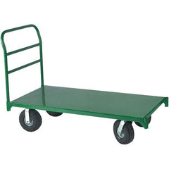 Wesco Industrial Products - 4,000 Lb Capacity Steel Platform Truck - Steel Deck, 24" OAW, 48" Platform Length x 2-1/2" Platform Height - USA Tool & Supply