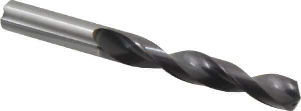 Accupro - 14mm 140° Solid Carbide Jobber Drill - AlTiN Finish, Right Hand Cut, Spiral Flute, Straight Shank, 138mm OAL, Standard Point - USA Tool & Supply