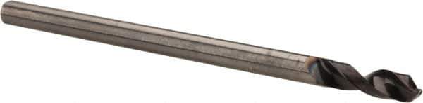 Accupro - 1/8" 140° Spiral Flute Solid Carbide Screw Machine Drill Bit - AlTiN Finish, Right Hand Cut, 11.9mm Flute Length, 60mm OAL, Standard Point, Straight Shank, Through Coolant - USA Tool & Supply