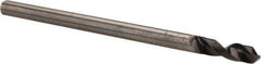 Accupro - 1/8" 140° Spiral Flute Solid Carbide Screw Machine Drill Bit - AlTiN Finish, Right Hand Cut, 11.9mm Flute Length, 60mm OAL, Standard Point, Straight Shank, Through Coolant - USA Tool & Supply