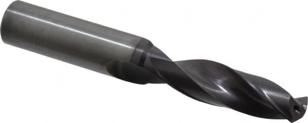 Accupro - 9/16" 140° Spiral Flute Solid Carbide Screw Machine Drill Bit - USA Tool & Supply