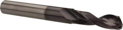 Accupro - 9/32", 140° Point, Spiral Flute, Solid Carbide Taper Length Drill Bit - AlTiN Finish, 2.461" Flute Length, 4.567" OAL, Series ACCUPRO - USA Tool & Supply