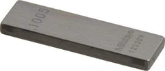 Mitutoyo - 0.1005" Rectangular Steel Gage Block - Accuracy Grade AS-1, Includes Certificate of Inspection - USA Tool & Supply