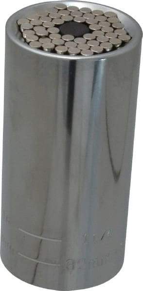 Gator Grip - 1/2" Drive, 7/16" Socket, Self Adusting Socket - 6 Points, 3-1/2" OAL - USA Tool & Supply
