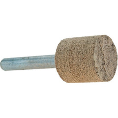 Made in USA - 3/4" Head Diam x 3/4" Thickness, Aluminum Oxide Mounted Point - USA Tool & Supply