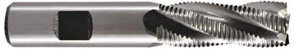 Hertel - 1-1/4" Diam, Fine Pitch, 2" LOC, 6 Flute Cobalt Roughing Square End Mill - Uncoated, 4-1/2" OAL, 1-1/4" Shank Diam, Single End, Centercutting, 30° Helix - USA Tool & Supply