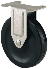 Albion - 3" Diam x 1-1/4" Wide x 3-3/16" OAH Top Plate Mount Rigid Caster - Polyolefin, 270 Lb Capacity, Plain Bearing, 2-1/2 x 3-5/8" Plate - USA Tool & Supply
