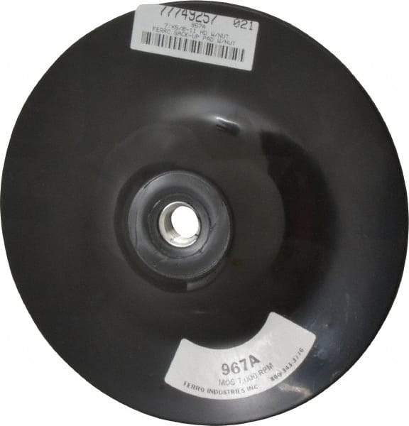 Ferro Industries - 7" Diam Locking Nut Disc Backing Pad - 7,000 RPM - USA Tool & Supply