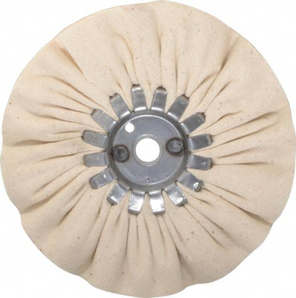 Made in USA - 6" Diam x 1/2" Thick Unmounted Buffing Wheel - 14 Ply, Bias Cut, 5/8" Arbor Hole - USA Tool & Supply