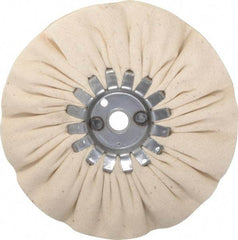 Made in USA - 6" Diam x 1/2" Thick Unmounted Buffing Wheel - 14 Ply, Bias Cut, 5/8" Arbor Hole - USA Tool & Supply