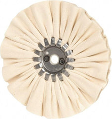 Made in USA - 7" Diam x 1/2" Thick Unmounted Buffing Wheel - 14 Ply, Bias Cut, 5/8" Arbor Hole - USA Tool & Supply