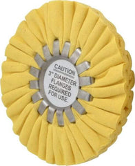 Made in USA - 5" Diam x 1/2" Thick Unmounted Buffing Wheel - 14 Ply, Bias Cut, 1/2" Arbor Hole - USA Tool & Supply