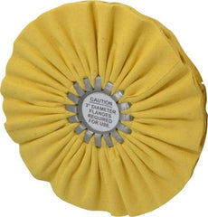 Made in USA - 8" Diam x 1/2" Thick Unmounted Buffing Wheel - 14 Ply, Bias Cut, 5/8" Arbor Hole - USA Tool & Supply