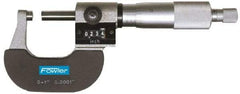 Fowler - 3 to 4" Range, 0.0001" Graduation, Mechanical Outside Micrometer - Ratchet Stop Thimble, Accurate to 0.00016", Digital Counter - USA Tool & Supply